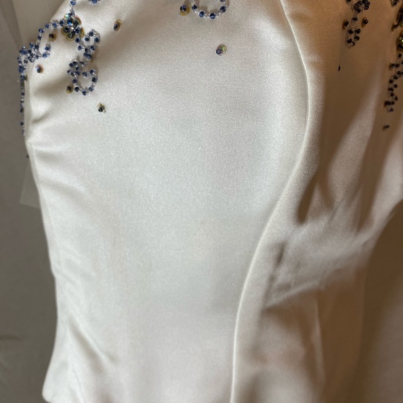 Alfred Angelo Vintage Corset Ivory zipper Back Top - Picture 2 of 5